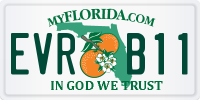 FL license plate EVRB11