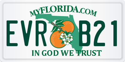 FL license plate EVRB21