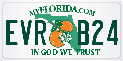 FL license plate EVRB24