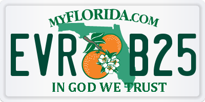 FL license plate EVRB25