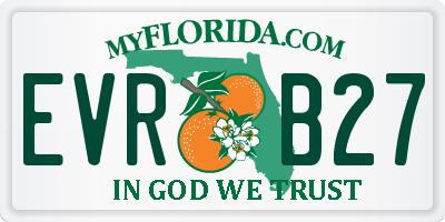 FL license plate EVRB27