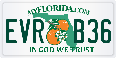FL license plate EVRB36