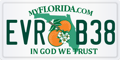 FL license plate EVRB38