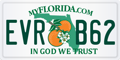 FL license plate EVRB62