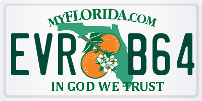 FL license plate EVRB64