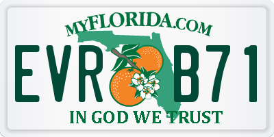 FL license plate EVRB71