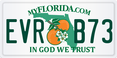 FL license plate EVRB73