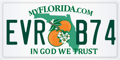 FL license plate EVRB74
