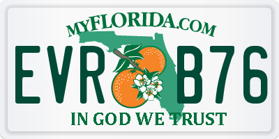 FL license plate EVRB76