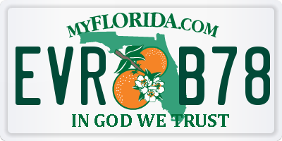 FL license plate EVRB78
