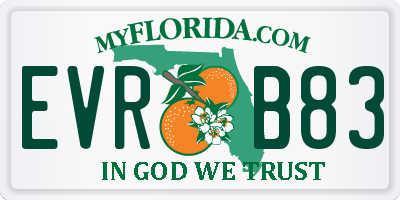 FL license plate EVRB83