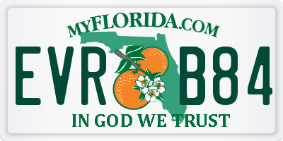FL license plate EVRB84