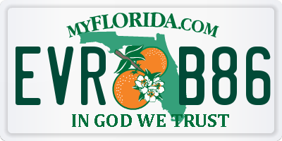 FL license plate EVRB86