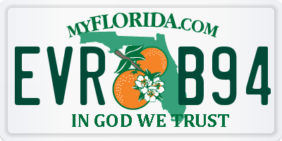 FL license plate EVRB94