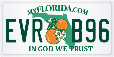 FL license plate EVRB96