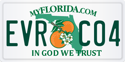 FL license plate EVRC04