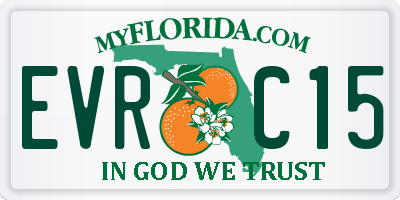 FL license plate EVRC15