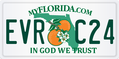 FL license plate EVRC24