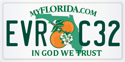 FL license plate EVRC32