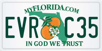 FL license plate EVRC35
