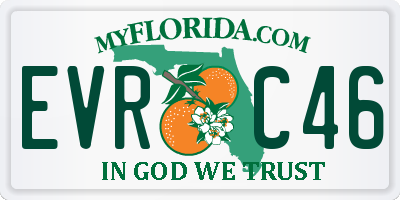 FL license plate EVRC46
