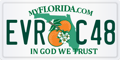 FL license plate EVRC48