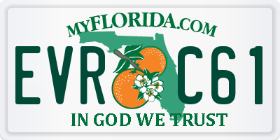 FL license plate EVRC61