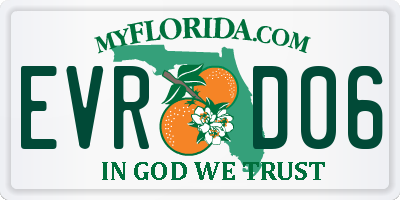 FL license plate EVRD06