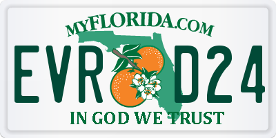FL license plate EVRD24