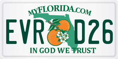 FL license plate EVRD26