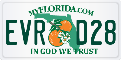 FL license plate EVRD28