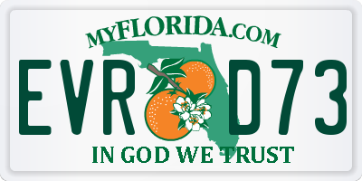 FL license plate EVRD73