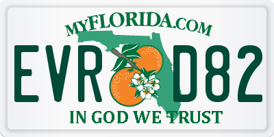 FL license plate EVRD82