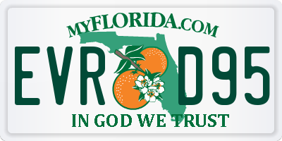 FL license plate EVRD95