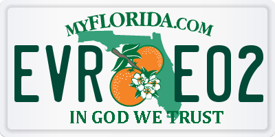 FL license plate EVRE02