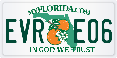 FL license plate EVRE06