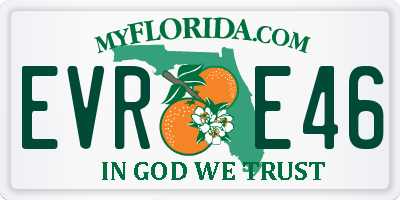 FL license plate EVRE46