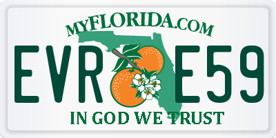 FL license plate EVRE59