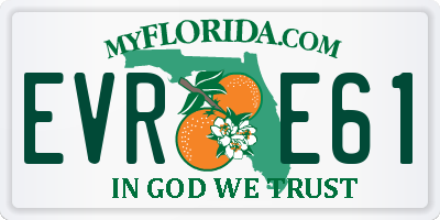 FL license plate EVRE61
