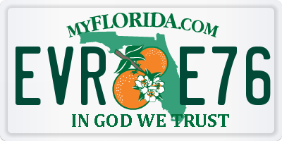 FL license plate EVRE76