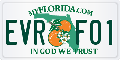 FL license plate EVRF01