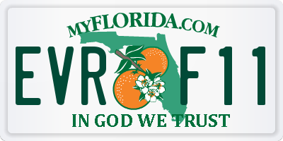 FL license plate EVRF11