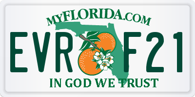 FL license plate EVRF21