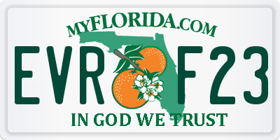 FL license plate EVRF23