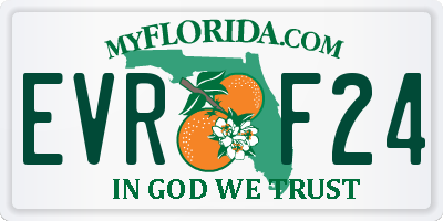 FL license plate EVRF24