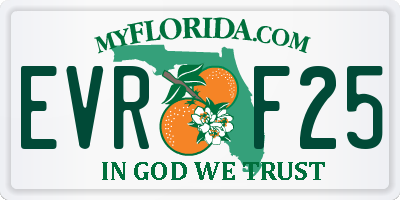 FL license plate EVRF25