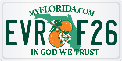 FL license plate EVRF26