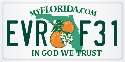FL license plate EVRF31