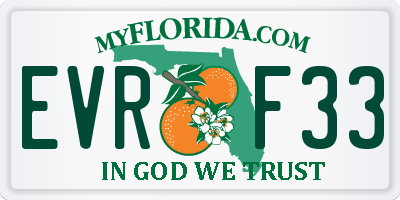 FL license plate EVRF33