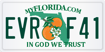 FL license plate EVRF41